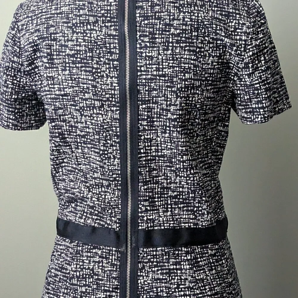 Gap Dress Blue & White Stretchy w Pockets Women's Size 6 Preppy Style - Picture 5 of 6